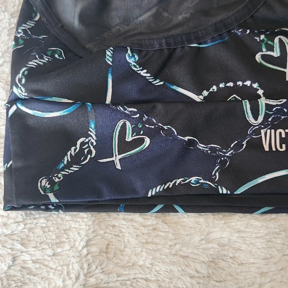 Victoria Sport Navy & Silver Racerback Sports Bra - Picture 11 of 16